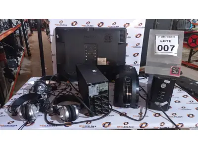 LOTE 007 - 03 NOBREAKS, 01 ALL INN ONE MARCA POSITIVO E 03 HEADPHONES. (NO ESTADO) ATENÇÃO! FAZER A VISITAÇÃO ANTES DE ARREMATAR, NÃO SABEMOS SE FUNCIONA, LEILÃO NÃO TEM GARANTIA E NEM DEVOLUÇÃO, SUJEITO A POSSÍVEIS AVARIAS VISÍVEIS/OCULTAS E/OU AUSÊNCIA DE COMPONENTES.