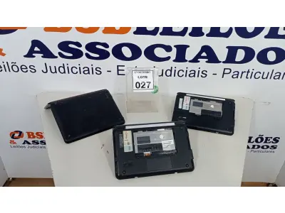 LOTE 027 - 03 NETBOOKS SEM BATERIA MARCA HP. (NO ESTADO) ATENÇÃO! FAZER A VISITAÇÃO ANTES DE ARREMATAR, NÃO SABEMOS SE FUNCIONA, LEILÃO NÃO TEM GARANTIA E NEM DEVOLUÇÃO, SUJEITO A POSSÍVEIS AVARIAS VISÍVEIS/OCULTAS E/OU AUSÊNCIA DE COMPONENTES.