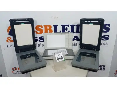 LOTE 063 - 02 SCANNERS DE MESA MARCA HP E 01 SCANNER MARCA KODAK. (NO ESTADO) ATENÇÃO! FAZER A VISITAÇÃO ANTES DE ARREMATAR, NÃO SABEMOS SE FUNCIONA, LEILÃO NÃO TEM GARANTIA E NEM DEVOLUÇÃO, SUJEITO A POSSÍVEIS AVARIAS VISÍVEIS/OCULTAS E/OU AUSÊNCIA DE COMPONENTES.