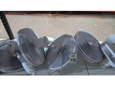 LOTE 116 - 07 VENTILADORES MARCAS VARIADAS. (NO ESTADO) ATENÇÃO! FAZER A VISITAÇÃO ANTES DE ARREMATAR, NÃO SABEMOS SE FUNCIONA, LEILÃO NÃO TEM GARANTIA E NEM DEVOLUÇÃO, SUJEITO A POSSÍVEIS AVARIAS VISÍVEIS/OCULTAS E/OU AUSÊNCIA DE COMPONENTES.