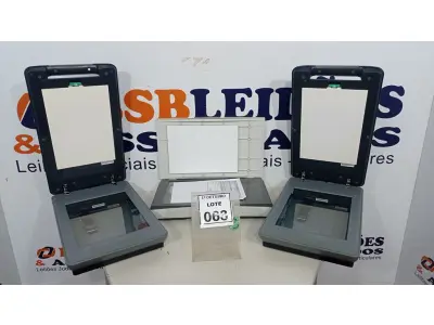 LOTE 063 - 02 SCANNERS DE MESA MARCA HP E 01 SCANNER MARCA KODAK. (NO ESTADO) ATENÇÃO! FAZER A VISITAÇÃO ANTES DE ARREMATAR, NÃO SABEMOS SE FUNCIONA, LEILÃO NÃO TEM GARANTIA E NEM DEVOLUÇÃO, SUJEITO A POSSÍVEIS AVARIAS VISÍVEIS/OCULTAS E/OU AUSÊNCIA DE COMPONENTES.