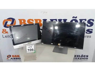 LOTE 105 - 02 ALL IN ONE MARCAS DELL E DUEX. (NO ESTADO) ATENÇÃO! FAZER A VISITAÇÃO ANTES DE ARREMATAR, NÃO SABEMOS SE FUNCIONA, LEILÃO NÃO TEM GARANTIA E NEM DEVOLUÇÃO, SUJEITO A POSSÍVEIS AVARIAS VISÍVEIS/OCULTAS E/OU AUSÊNCIA DE COMPONENTES.