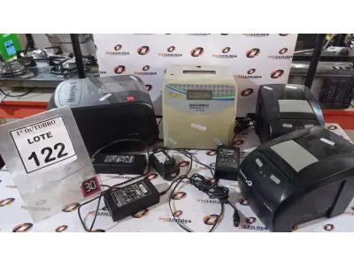 LOTE 122 - 02 IMPRESSORAS DE ETIQUETAS MARCAS SMART E DALMEC E 02 IMPRESSORAS TÉRMICAS MARCA BEMATECH. (NO ESTADO) ATENÇÃO! FAZER A VISITAÇÃO ANTES DE ARREMATAR, NÃO SABEMOS SE FUNCIONA, LEILÃO NÃO TEM GARANTIA E NEM DEVOLUÇÃO, SUJEITO A POSSÍVEIS AVARIAS VISÍVEIS/OCULTAS E/OU AUSÊNCIA DE COMPONENTES.