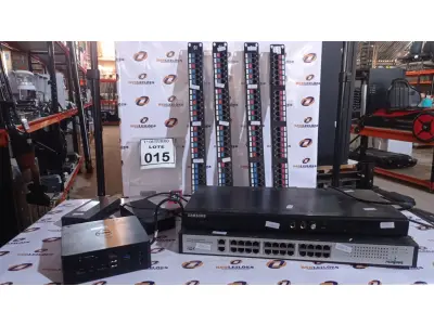 LOTE 015 - 01 SWITCH 24 PORTAS MARCA INTELBRAS, 01 APARELHO DVD MARCA SAMSUNG E 03 DOCK STATION MARCA DELL. (NO ESTADO) ATENÇÃO! FAZER A VISITAÇÃO ANTES DE ARREMATAR, NÃO SABEMOS SE FUNCIONA, LEILÃO NÃO TEM GARANTIA E NEM DEVOLUÇÃO, SUJEITO A POSSÍVEIS AVARIAS VISÍVEIS/OCULTAS E/OU AUSÊNCIA DE COMPONENTES.