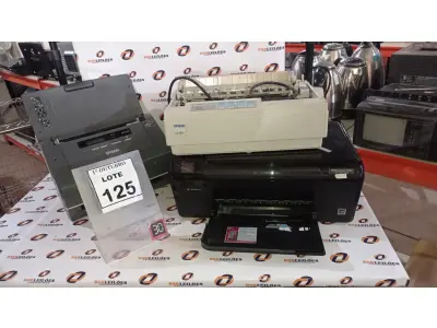LOTE 125 - 01 SCANNER MARCA EPSON, 01 IMPRESSORA MARCA HP E 01 IMPRESSORA MATRICIAL. (NO ESTADO) ATENÇÃO! FAZER A VISITAÇÃO ANTES DE ARREMATAR, NÃO SABEMOS SE FUNCIONA, LEILÃO NÃO TEM GARANTIA E NEM DEVOLUÇÃO, SUJEITO A POSSÍVEIS AVARIAS VISÍVEIS/OCULTAS E/OU AUSÊNCIA DE COMPONENTES.