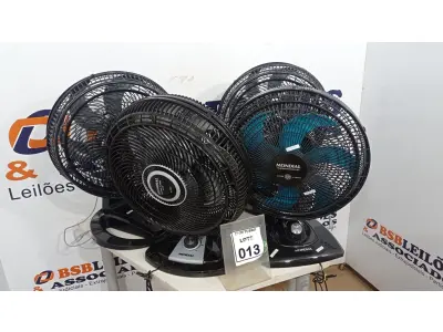 LOTE 013 - 02 VENTILADORES MARCA BRITÂNIA E 02 VENTILADORES MARCA MONDIAL. (NO ESTADO) ATENÇÃO! FAZER A VISITAÇÃO ANTES DE ARREMATAR, NÃO SABEMOS SE FUNCIONA, LEILÃO NÃO TEM GARANTIA E NEM DEVOLUÇÃO, SUJEITO A POSSÍVEIS AVARIAS VISÍVEIS/OCULTAS E/OU AUSÊNCIA DE COMPONENTES.