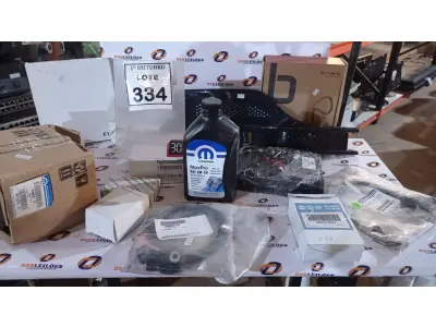 LOTE 334 - 01 CUBO DE RODA COM ROLAMENTO, 01 CORREIA DENTADA, 01 SENSOR DE COMBUSTÍVEL, 01 SONDA LAMBDA, 01 SENSOR PARA-CHOQUE, 01 LITRO DE ÓLEO, 02 KITS ALIMENTAÇÃO BOMBA COMBUSTÍVEL, 01 REFLETOR PARA-CHOQUE, 02 ACABAMENTO PARA-CHOQUE, 01 SENSOR DE ESTACIONAMENTO, 01 KIT DE PASTILHAS DE FREIO E 01 CORREIA DENTADA COM SENSOR. (NO ESTADO) ATENÇÃO! FAZER A VISITAÇÃO ANTES DE ARREMATAR, NÃO SABEMOS SE FUNCIONA, LEILÃO NÃO TEM GARANTIA E NEM DEVOLUÇÃO, SUJEITO A POSSÍVEIS AVARIAS VISÍVEIS/OCULTAS E/OU AUSÊNCIA DE COMPONENTES.