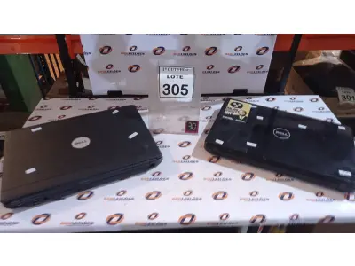 LOTE 305 - 02 NOTEBOOKS MARCA DELL. (NO ESTADO) ATENÇÃO! FAZER A VISITAÇÃO ANTES DE ARREMATAR, NÃO SABEMOS SE FUNCIONA, LEILÃO NÃO TEM GARANTIA E NEM DEVOLUÇÃO, SUJEITO A POSSÍVEIS AVARIAS VISÍVEIS/OCULTAS E/OU AUSÊNCIA DE COMPONENTES.