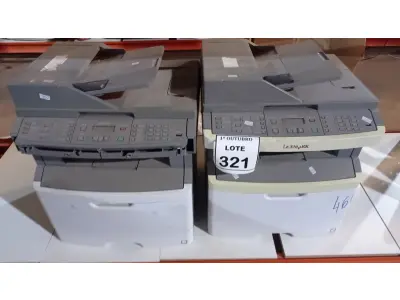 LOTE 321 - 02 IMPRESSORAS MODELO X364DN MARCA LEXMARK. (NO ESTADO) ATENÇÃO! FAZER A VISITAÇÃO ANTES DE ARREMATAR, NÃO SABEMOS SE FUNCIONA, LEILÃO NÃO TEM GARANTIA E NEM DEVOLUÇÃO, SUJEITO A POSSÍVEIS AVARIAS VISÍVEIS/OCULTAS E/OU AUSÊNCIA DE COMPONENTES.