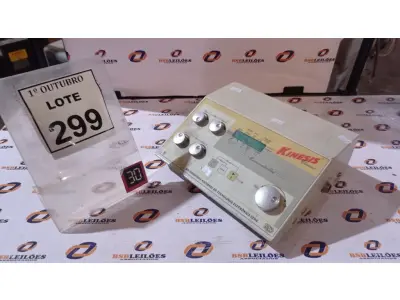 LOTE 299 - 01 APARELHO PARA ELETROTERAPIA. (NO ESTADO) ATENÇÃO! FAZER A VISITAÇÃO ANTES DE ARREMATAR, NÃO SABEMOS SE FUNCIONA, LEILÃO NÃO TEM GARANTIA E NEM DEVOLUÇÃO, SUJEITO A POSSÍVEIS AVARIAS VISÍVEIS/OCULTAS E/OU AUSÊNCIA DE COMPONENTES.