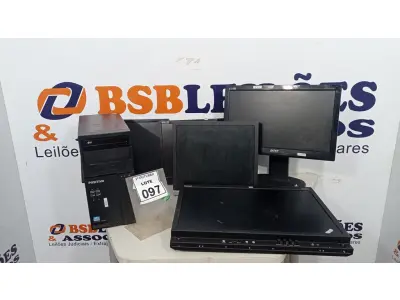 LOTE 097 - 05 MONITORES DE MARCAS E MODELOS DIVERSOS E 01 CPU MARCA POSITIVO. (NO ESTADO) ATENÇÃO! FAZER A VISITAÇÃO ANTES DE ARREMATAR, NÃO SABEMOS SE FUNCIONA, LEILÃO NÃO TEM GARANTIA E NEM DEVOLUÇÃO, SUJEITO A POSSÍVEIS AVARIAS VISÍVEIS/OCULTAS E/OU AUSÊNCIA DE COMPONENTES.