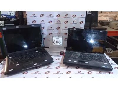 LOTE 305 - 02 NOTEBOOKS MARCA DELL. (NO ESTADO) ATENÇÃO! FAZER A VISITAÇÃO ANTES DE ARREMATAR, NÃO SABEMOS SE FUNCIONA, LEILÃO NÃO TEM GARANTIA E NEM DEVOLUÇÃO, SUJEITO A POSSÍVEIS AVARIAS VISÍVEIS/OCULTAS E/OU AUSÊNCIA DE COMPONENTES.