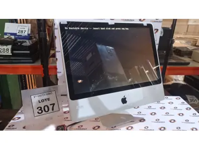 LOTE 307 - 01 IMAC APPLE. (NO ESTADO) ATENÇÃO! FAZER A VISITAÇÃO ANTES DE ARREMATAR, NÃO SABEMOS SE FUNCIONA, LEILÃO NÃO TEM GARANTIA E NEM DEVOLUÇÃO, SUJEITO A POSSÍVEIS AVARIAS VISÍVEIS/OCULTAS E/OU AUSÊNCIA DE COMPONENTES.