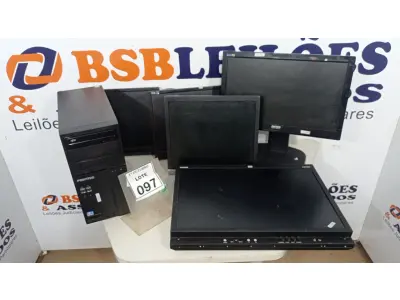LOTE 097 - 05 MONITORES DE MARCAS E MODELOS DIVERSOS E 01 CPU MARCA POSITIVO. (NO ESTADO) ATENÇÃO! FAZER A VISITAÇÃO ANTES DE ARREMATAR, NÃO SABEMOS SE FUNCIONA, LEILÃO NÃO TEM GARANTIA E NEM DEVOLUÇÃO, SUJEITO A POSSÍVEIS AVARIAS VISÍVEIS/OCULTAS E/OU AUSÊNCIA DE COMPONENTES.