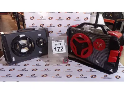 LOTE 172 - 02 CAIXAS DE SOM MARCA MULTILASER. (NO ESTADO) ATENÇÃO! FAZER A VISITAÇÃO ANTES DE ARREMATAR, NÃO SABEMOS SE FUNCIONA, LEILÃO NÃO TEM GARANTIA E NEM DEVOLUÇÃO, SUJEITO A POSSÍVEIS AVARIAS VISÍVEIS/OCULTAS E/OU AUSÊNCIA DE COMPONENTES.
