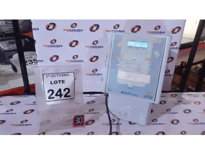 LOTE 242 - 01 APARELHO DE TERAPIA ESTÉTICA BEAUTY STEAM MARCA HTM. (NO ESTADO) ATENÇÃO! FAZER A VISITAÇÃO ANTES DE ARREMATAR, NÃO SABEMOS SE FUNCIONA, LEILÃO NÃO TEM GARANTIA E NEM DEVOLUÇÃO, SUJEITO A POSSÍVEIS AVARIAS VISÍVEIS/OCULTAS E/OU AUSÊNCIA DE COMPONENTES.