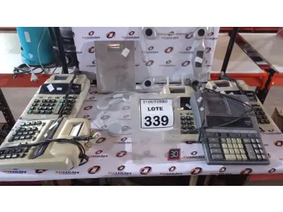 LOTE 339 - 05 CALCULADORAS E 03 BALANÇAS. (NO ESTADO) ATENÇÃO! FAZER A VISITAÇÃO ANTES DE ARREMATAR, NÃO SABEMOS SE FUNCIONA, LEILÃO NÃO TEM GARANTIA E NEM DEVOLUÇÃO, SUJEITO A POSSÍVEIS AVARIAS VISÍVEIS/OCULTAS E/OU AUSÊNCIA DE COMPONENTES.