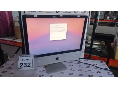 LOTE 232 - 01 IMAC APPLE. (NO ESTADO) ATENÇÃO! FAZER A VISITAÇÃO ANTES DE ARREMATAR, NÃO SABEMOS SE FUNCIONA, LEILÃO NÃO TEM GARANTIA E NEM DEVOLUÇÃO, SUJEITO A POSSÍVEIS AVARIAS VISÍVEIS/OCULTAS E/OU AUSÊNCIA DE COMPONENTES.