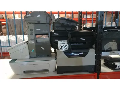 LOTE 099 - 03 IMPRESSORAS DE MARCAS E MODELOS DIVERSOS, 01 SCANNER MARCA AVISION, 01 IMPRESSORA DE ETIQUETAS E 02 APARELHOS DE FAX. (NO ESTADO) ATENÇÃO! FAZER A VISITAÇÃO ANTES DE ARREMATAR, NÃO SABEMOS SE FUNCIONA, LEILÃO NÃO TEM GARANTIA E NEM DEVOLUÇÃO, SUJEITO A POSSÍVEIS AVARIAS VISÍVEIS/OCULTAS E/OU AUSÊNCIA DE COMPONENTES.