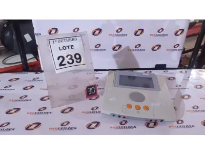 LOTE 239 - 01 EQUIPAMENTO DE ELETROESTIMULAÇÃO. (NO ESTADO) ATENÇÃO! FAZER A VISITAÇÃO ANTES DE ARREMATAR, NÃO SABEMOS SE FUNCIONA, LEILÃO NÃO TEM GARANTIA E NEM DEVOLUÇÃO, SUJEITO A POSSÍVEIS AVARIAS VISÍVEIS/OCULTAS E/OU AUSÊNCIA DE COMPONENTES.