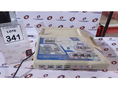 LOTE 341 - 01 EQUIPAMENTO DE ELETROESTIMULAÇÃO. (NO ESTADO) ATENÇÃO! FAZER A VISITAÇÃO ANTES DE ARREMATAR, NÃO SABEMOS SE FUNCIONA, LEILÃO NÃO TEM GARANTIA E NEM DEVOLUÇÃO, SUJEITO A POSSÍVEIS AVARIAS VISÍVEIS/OCULTAS E/OU AUSÊNCIA DE COMPONENTES.