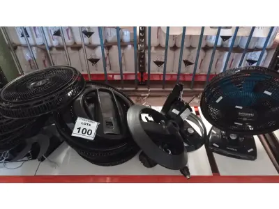 LOTE 100 - 01 LOTE COM VÁRIOS VENTILADORES DESMONTADOS MARCAS VARIADAS. (NO ESTADO) ATENÇÃO! FAZER A VISITAÇÃO ANTES DE ARREMATAR, NÃO SABEMOS SE FUNCIONA, LEILÃO NÃO TEM GARANTIA E NEM DEVOLUÇÃO, SUJEITO A POSSÍVEIS AVARIAS VISÍVEIS/OCULTAS E/OU AUSÊNCIA DE COMPONENTES.