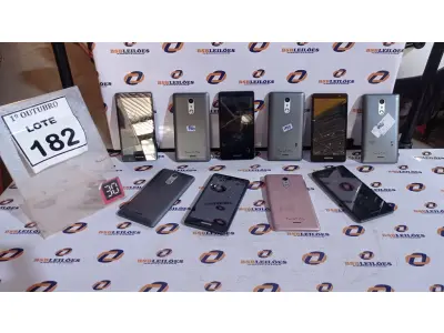 LOTE 182 - 10 CELULARES MARCA POSITIVO. (NO ESTADO) ATENÇÃO! FAZER A VISITAÇÃO ANTES DE ARREMATAR, NÃO SABEMOS SE FUNCIONA, LEILÃO NÃO TEM GARANTIA E NEM DEVOLUÇÃO, SUJEITO A POSSÍVEIS AVARIAS VISÍVEIS/OCULTAS E/OU AUSÊNCIA DE COMPONENTES
