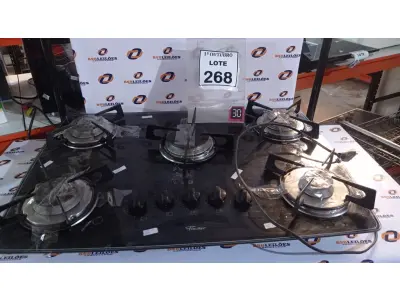 LOTE 268 - 01 COOCKTOP 05 BOCAS MARCAM FISCHER. (NO ESTADO) ATENÇÃO! FAZER A VISITAÇÃO ANTES DE ARREMATAR, NÃO SABEMOS SE FUNCIONA, LEILÃO NÃO TEM GARANTIA E NEM DEVOLUÇÃO, SUJEITO A POSSÍVEIS AVARIAS VISÍVEIS/OCULTAS E/OU AUSÊNCIA DE COMPONENTES.
