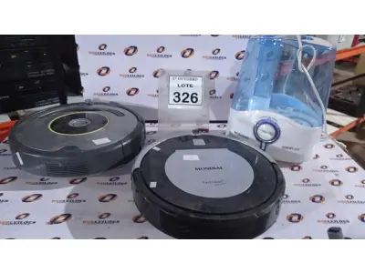 LOTE 326 - 02 ASPIRADORES ROBÔ E 01 UMIDIFICADOR. (NO ESTADO) ATENÇÃO! FAZER A VISITAÇÃO ANTES DE ARREMATAR, NÃO SABEMOS SE FUNCIONA, LEILÃO NÃO TEM GARANTIA E NEM DEVOLUÇÃO, SUJEITO A POSSÍVEIS AVARIAS VISÍVEIS/OCULTAS E/OU AUSÊNCIA DE COMPONENTES.