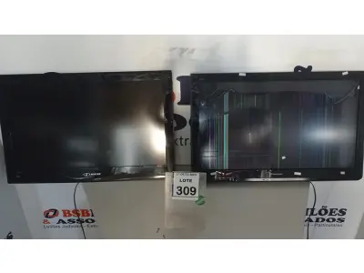 LOTE 309 - 02 TVS LCD 32’’ MARCAS PANASONIC E BUSTER. (NO ESTADO) ATENÇÃO! FAZER A VISITAÇÃO ANTES DE ARREMATAR, NÃO SABEMOS SE FUNCIONA, LEILÃO NÃO TEM GARANTIA E NEM DEVOLUÇÃO, SUJEITO A POSSÍVEIS AVARIAS VISÍVEIS/OCULTAS E/OU AUSÊNCIA DE COMPONENTES.