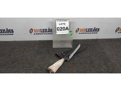 LOTE 020 - 01 FACA ARTESANAL NOSSA SENHORA AÇO CARBONO E CABO DE OSSO 39CM. (NO ESTADO) ATENÇÃO! FAZER A VISITAÇÃO ANTES DE ARREMATAR, NÃO SABEMOS SE FUNCIONA, LEILÃO NÃO TEM GARANTIA E NEM DEVOLUÇÃO, SUJEITO A POSSÍVEIS AVARIAS VISÍVEIS/OCULTAS E/OU AUSÊNCIA DE COMPONENTES.