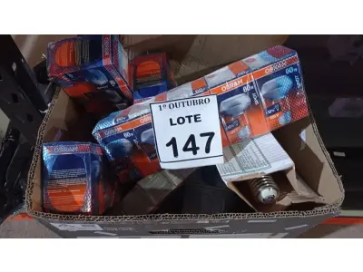 LOTE 147 - 01 LOTE COM VÁRIAS LÂMPADAS DE MARCAS DIVERSAS. (NO ESTADO) ATENÇÃO! FAZER A VISITAÇÃO ANTES DE ARREMATAR, NÃO SABEMOS SE FUNCIONA, LEILÃO NÃO TEM GARANTIA E NEM DEVOLUÇÃO, SUJEITO A POSSÍVEIS AVARIAS VISÍVEIS/OCULTAS E/OU AUSÊNCIA DE COMPONENTES.