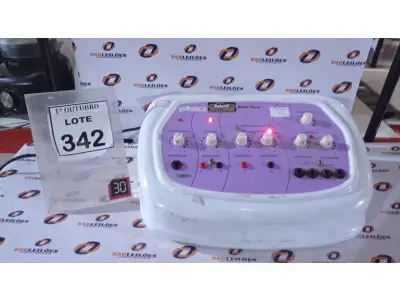 LOTE 342 - 01 APARELHO DE ALTA FREQUÊNCIA BELLE FACE MARCA ELETROBEL. (NO ESTADO) ATENÇÃO! FAZER A VISITAÇÃO ANTES DE ARREMATAR, NÃO SABEMOS SE FUNCIONA, LEILÃO NÃO TEM GARANTIA E NEM DEVOLUÇÃO, SUJEITO A POSSÍVEIS AVARIAS VISÍVEIS/OCULTAS E/OU AUSÊNCIA DE COMPONENTES