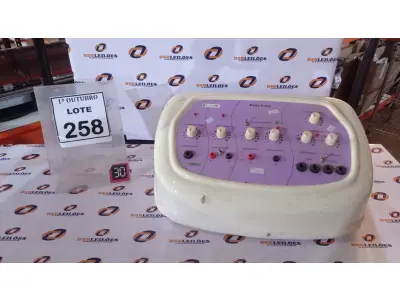 LOTE 258 - 01 APARELHO DE ALTA FREQUÊNCIA BELLE FACE MARCA ELETROBEL. (NO ESTADO) ATENÇÃO! FAZER A VISITAÇÃO ANTES DE ARREMATAR, NÃO SABEMOS SE FUNCIONA, LEILÃO NÃO TEM GARANTIA E NEM DEVOLUÇÃO, SUJEITO A POSSÍVEIS AVARIAS VISÍVEIS/OCULTAS E/OU AUSÊNCIA DE COMPONENTES