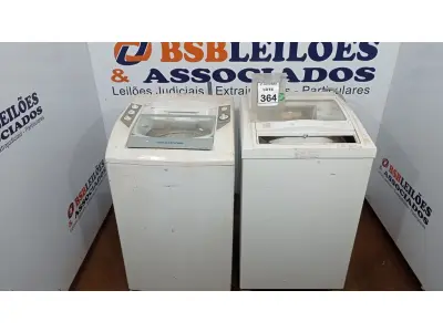LOTE 364 - 01 MÁQUINA DE LAVAR 12KG 220V MARCA BRASTEMP E 01 MÁQUINA DE LAVAR 05KG 220V MARCA BRASTEMP. (NO ESTADO) ATENÇÃO! FAZER A VISITAÇÃO ANTES DE ARREMATAR, NÃO SABEMOS SE FUNCIONA, LEILÃO NÃO TEM GARANTIA E NEM DEVOLUÇÃO, SUJEITO A POSSÍVEIS AVARIAS VISÍVEIS/OCULTAS E/OU AUSÊNCIA DE COMPONENTES.