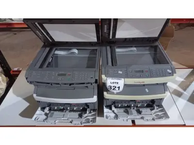 LOTE 321 - 02 IMPRESSORAS MODELO X364DN MARCA LEXMARK. (NO ESTADO) ATENÇÃO! FAZER A VISITAÇÃO ANTES DE ARREMATAR, NÃO SABEMOS SE FUNCIONA, LEILÃO NÃO TEM GARANTIA E NEM DEVOLUÇÃO, SUJEITO A POSSÍVEIS AVARIAS VISÍVEIS/OCULTAS E/OU AUSÊNCIA DE COMPONENTES.