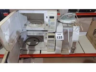 LOTE 133 - 02 MICRO-ONDAS MARCAS PHILCO E CCE, 03 PURIFICADORES DE ÁGUA, 01 FERRO DE PASSAR E 01 COPO DE LIQUIDIFICADOR. (NO ESTADO) ATENÇÃO! FAZER A VISITAÇÃO ANTES DE ARREMATAR, NÃO SABEMOS SE FUNCIONA, LEILÃO NÃO TEM GARANTIA E NEM DEVOLUÇÃO, SUJEITO A POSSÍVEIS AVARIAS VISÍVEIS/OCULTAS E/OU AUSÊNCIA DE COMPONENTES.