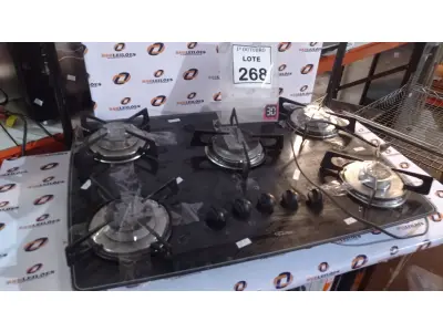 LOTE 268 - 01 COOCKTOP 05 BOCAS MARCAM FISCHER. (NO ESTADO) ATENÇÃO! FAZER A VISITAÇÃO ANTES DE ARREMATAR, NÃO SABEMOS SE FUNCIONA, LEILÃO NÃO TEM GARANTIA E NEM DEVOLUÇÃO, SUJEITO A POSSÍVEIS AVARIAS VISÍVEIS/OCULTAS E/OU AUSÊNCIA DE COMPONENTES.