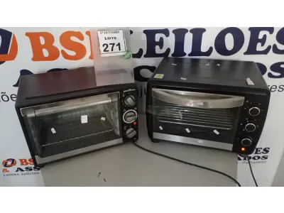 LOTE 271 - 02 FORNOS ELÉTRICOS MASCAS BRITÂNIA E ELECTROLUX. (NO ESTADO) ATENÇÃO! FAZER A VISITAÇÃO ANTES DE ARREMATAR, NÃO SABEMOS SE FUNCIONA, LEILÃO NÃO TEM GARANTIA E NEM DEVOLUÇÃO, SUJEITO A POSSÍVEIS AVARIAS VISÍVEIS/OCULTAS E/OU AUSÊNCIA DE COMPONENTES.