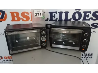 LOTE 271 - 02 FORNOS ELÉTRICOS MASCAS BRITÂNIA E ELECTROLUX. (NO ESTADO) ATENÇÃO! FAZER A VISITAÇÃO ANTES DE ARREMATAR, NÃO SABEMOS SE FUNCIONA, LEILÃO NÃO TEM GARANTIA E NEM DEVOLUÇÃO, SUJEITO A POSSÍVEIS AVARIAS VISÍVEIS/OCULTAS E/OU AUSÊNCIA DE COMPONENTES.