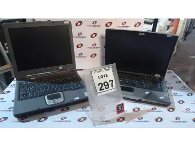LOTE 297 - 02 NOTEBOOKS MARCAS ACER E AMZON PC. (NO ESTADO) ATENÇÃO! FAZER A VISITAÇÃO ANTES DE ARREMATAR, NÃO SABEMOS SE FUNCIONA, LEILÃO NÃO TEM GARANTIA E NEM DEVOLUÇÃO, SUJEITO A POSSÍVEIS AVARIAS VISÍVEIS/OCULTAS E/OU AUSÊNCIA DE COMPONENTES.