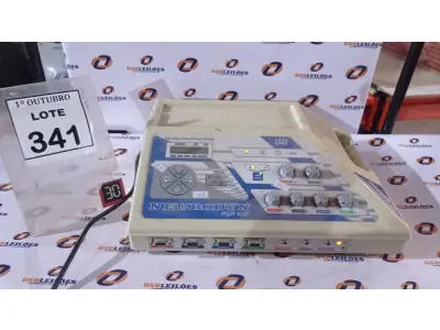 LOTE 341 - 01 EQUIPAMENTO DE ELETROESTIMULAÇÃO. (NO ESTADO) ATENÇÃO! FAZER A VISITAÇÃO ANTES DE ARREMATAR, NÃO SABEMOS SE FUNCIONA, LEILÃO NÃO TEM GARANTIA E NEM DEVOLUÇÃO, SUJEITO A POSSÍVEIS AVARIAS VISÍVEIS/OCULTAS E/OU AUSÊNCIA DE COMPONENTES.