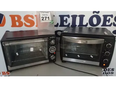 LOTE 271 - 02 FORNOS ELÉTRICOS MASCAS BRITÂNIA E ELECTROLUX. (NO ESTADO) ATENÇÃO! FAZER A VISITAÇÃO ANTES DE ARREMATAR, NÃO SABEMOS SE FUNCIONA, LEILÃO NÃO TEM GARANTIA E NEM DEVOLUÇÃO, SUJEITO A POSSÍVEIS AVARIAS VISÍVEIS/OCULTAS E/OU AUSÊNCIA DE COMPONENTES.