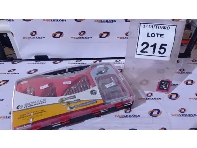 LOTE 215 - 01 JOGO DE BROCAS HELICOIDAL COM 24 PEÇAS MARCA SCHULZ. (NO ESTADO) ATENÇÃO! FAZER A VISITAÇÃO ANTES DE ARREMATAR, NÃO SABEMOS SE FUNCIONA, LEILÃO NÃO TEM GARANTIA E NEM DEVOLUÇÃO, SUJEITO A POSSÍVEIS AVARIAS VISÍVEIS/OCULTAS E/OU AUSÊNCIA DE COMPONENTES.
