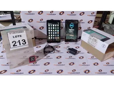 LOTE 213 - 02 TABLETS MODELO VENUE 7 16GB TELA HD 7’’ MARCA DELL. (NO ESTADO) ATENÇÃO! FAZER A VISITAÇÃO ANTES DE ARREMATAR, NÃO SABEMOS SE FUNCIONA, LEILÃO NÃO TEM GARANTIA E NEM DEVOLUÇÃO, SUJEITO A POSSÍVEIS AVARIAS VISÍVEIS/OCULTAS E/OU AUSÊNCIA DE COMPONENTES.