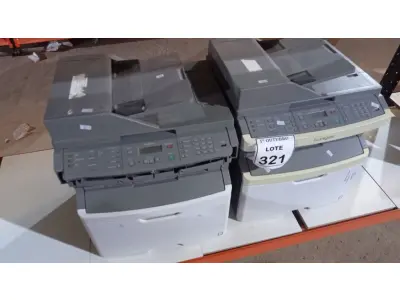 LOTE 321 - 02 IMPRESSORAS MODELO X364DN MARCA LEXMARK. (NO ESTADO) ATENÇÃO! FAZER A VISITAÇÃO ANTES DE ARREMATAR, NÃO SABEMOS SE FUNCIONA, LEILÃO NÃO TEM GARANTIA E NEM DEVOLUÇÃO, SUJEITO A POSSÍVEIS AVARIAS VISÍVEIS/OCULTAS E/OU AUSÊNCIA DE COMPONENTES.