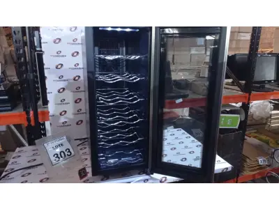 LOTE 303 - 01 ADEGA MARCA ELECTROLUX. (NO ESTADO) ATENÇÃO! FAZER A VISITAÇÃO ANTES DE ARREMATAR, NÃO SABEMOS SE FUNCIONA, LEILÃO NÃO TEM GARANTIA E NEM DEVOLUÇÃO, SUJEITO A POSSÍVEIS AVARIAS VISÍVEIS/OCULTAS E/OU AUSÊNCIA DE COMPONENTES.