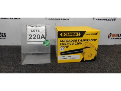 LOTE 220 - 01 SOPRADOR E ASPIRADOR ELÉTRICO 220V 700W 13600RPM (PRODUTO NOVO) (NO ESTADO) ATENÇÃO! FAZER A VISITAÇÃO ANTES DE ARREMATAR, NÃO SABEMOS SE FUNCIONA, LEILÃO NÃO TEM GARANTIA E NEM DEVOLUÇÃO, SUJEITO A POSSÍVEIS AVARIAS VISÍVEIS/OCULTAS E/OU AUSÊNCIA DE COMPONENTES.
