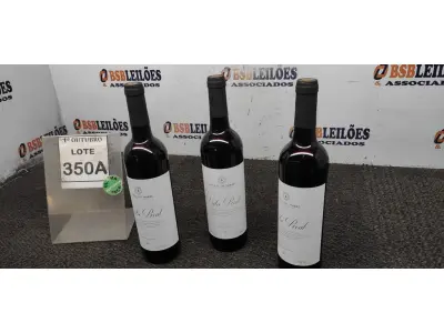 LOTE 350 - 03 GARRAFAS DE VINHO TINTO VALA REAL PORTUGUÊS SAFRA 2019 750ML. (NO ESTADO) ATENÇÃO! FAZER A VISITAÇÃO ANTES DE ARREMATAR, NÃO SABEMOS SE FUNCIONA, LEILÃO NÃO TEM GARANTIA E NEM DEVOLUÇÃO, SUJEITO A POSSÍVEIS AVARIAS VISÍVEIS/OCULTAS E/OU AUSÊNCIA DE COMPONENTES.