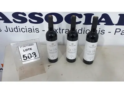LOTE 503 - 03 GARRAFAS DE VINHO TINTO VALA REAL PORTUGUÊS SAFRA 2019 750ML. (NO ESTADO) ATENÇÃO! FAZER A VISITAÇÃO ANTES DE ARREMATAR, NÃO SABEMOS SE FUNCIONA, LEILÃO NÃO TEM GARANTIA E NEM DEVOLUÇÃO, SUJEITO A POSSÍVEIS AVARIAS VISÍVEIS/OCULTAS E/OU AUSÊNCIA DE COMPONENTES.